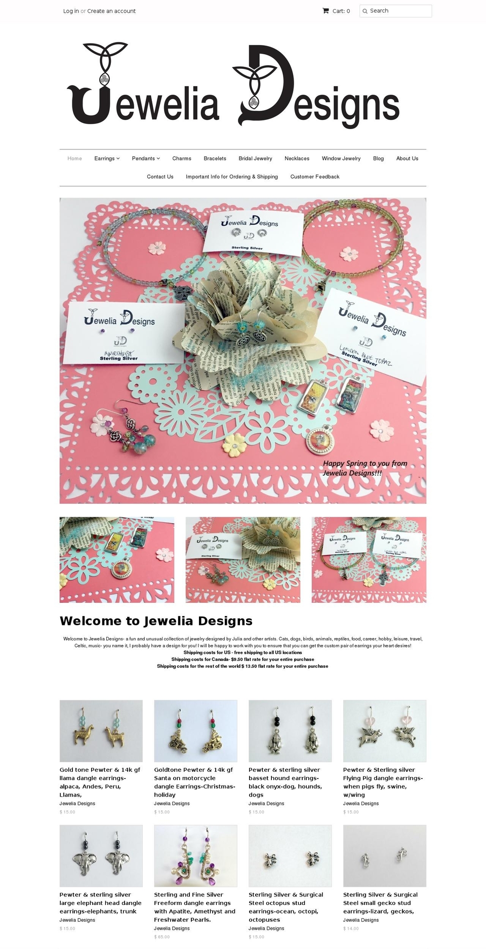 jeweliadesigns.com shopify website screenshot