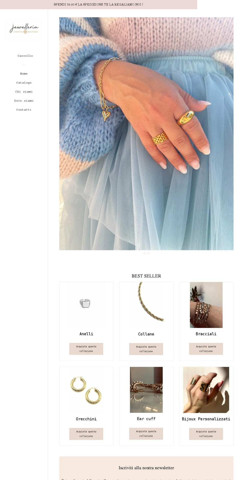 jewelleriashop.com shopify website screenshot