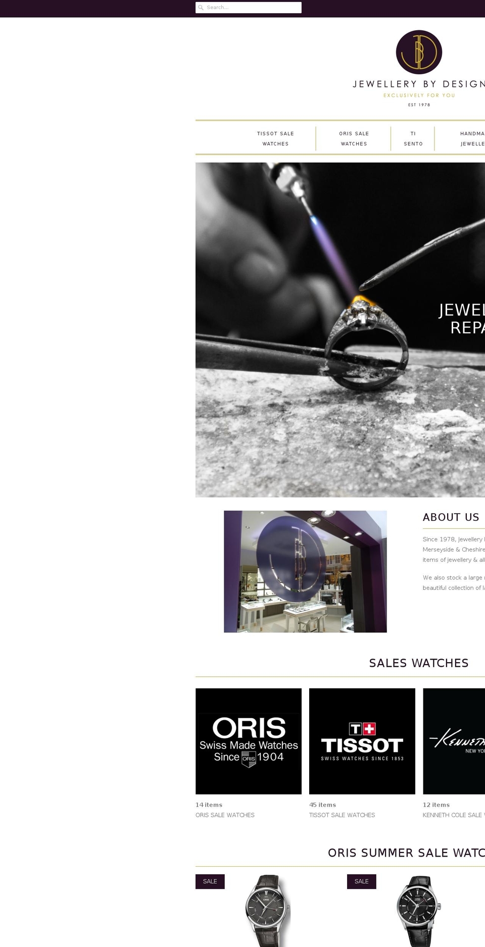 jewellerybydesign.com shopify website screenshot