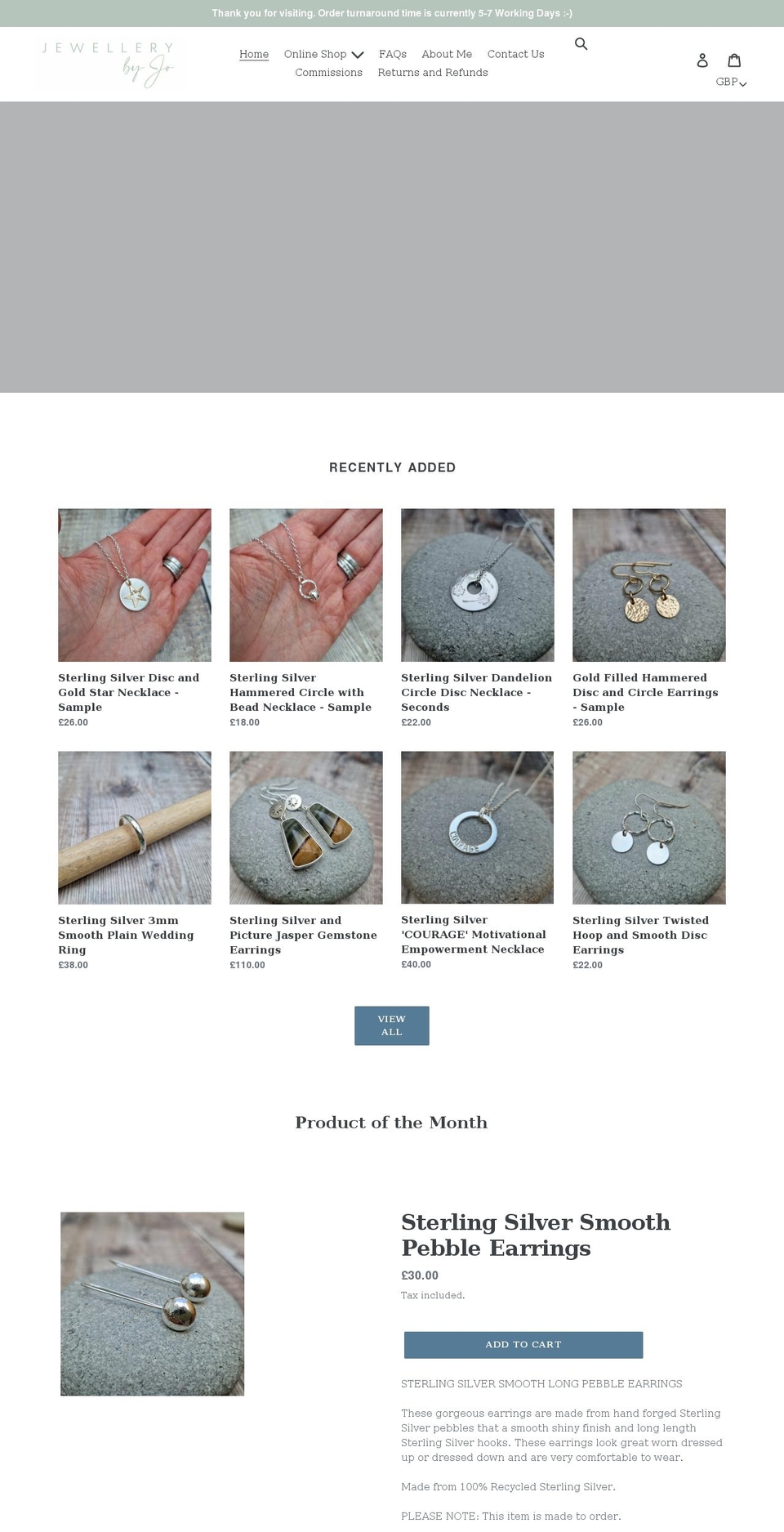 jewellerybyjo.co.uk shopify website screenshot