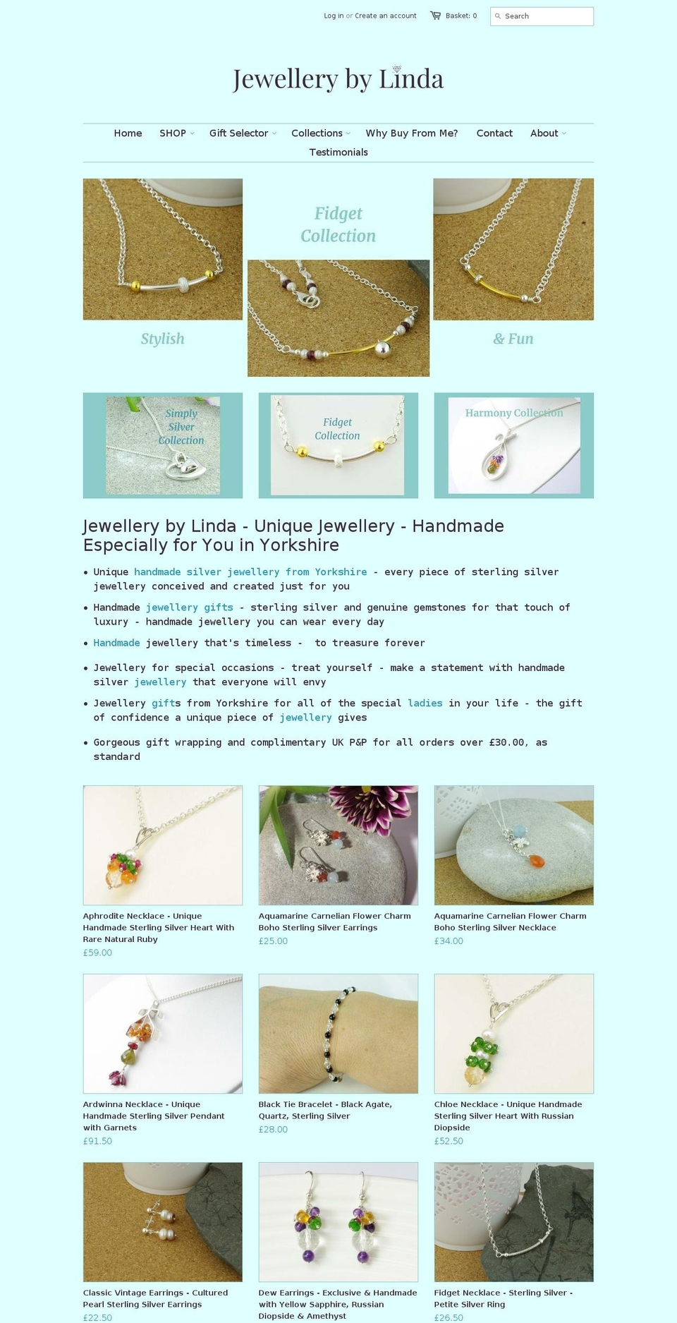 jewellerybylinda.co.uk shopify website screenshot