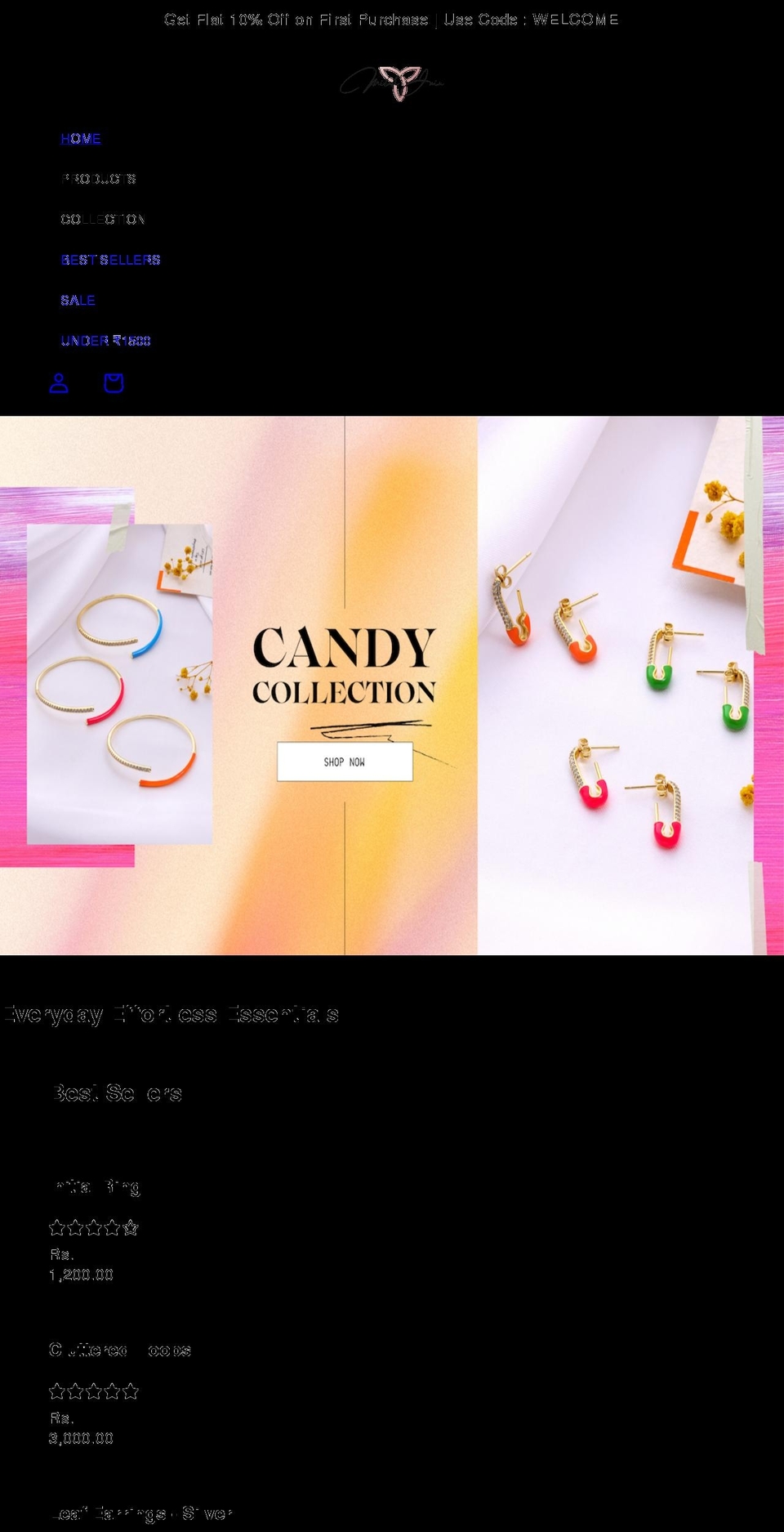 jewellerybymitalijain.com — Shopify storefront screenshot