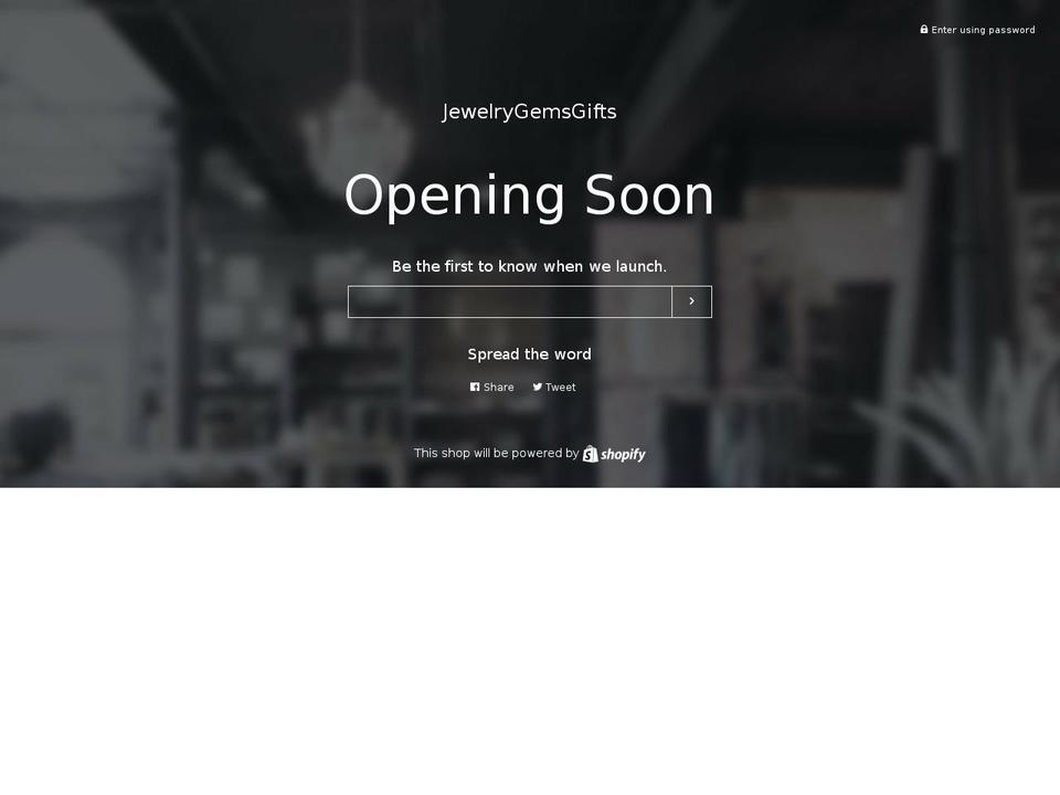jewellerygemsgifts.com — Shopify storefront screenshot