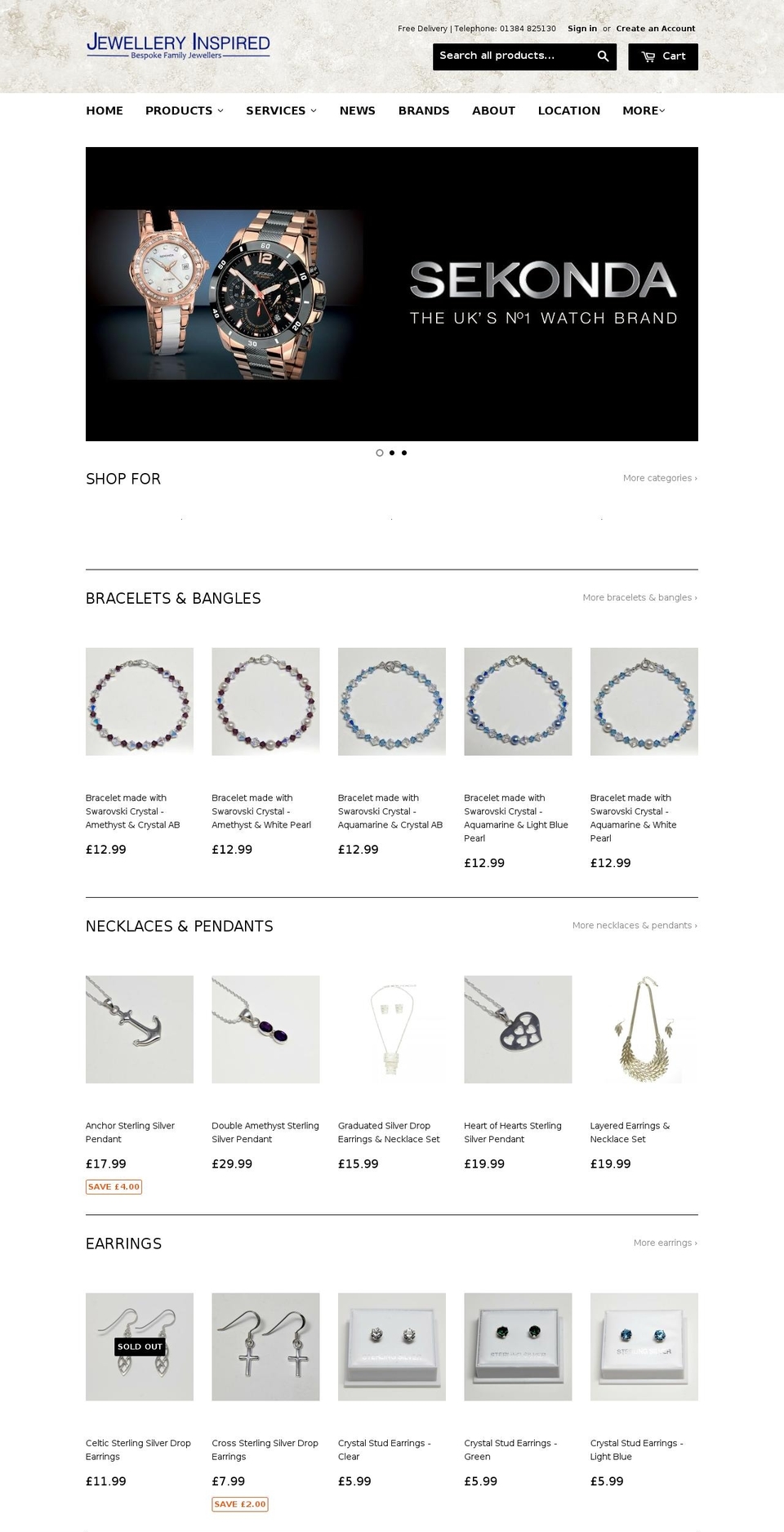 jewelleryinspired.com shopify website screenshot