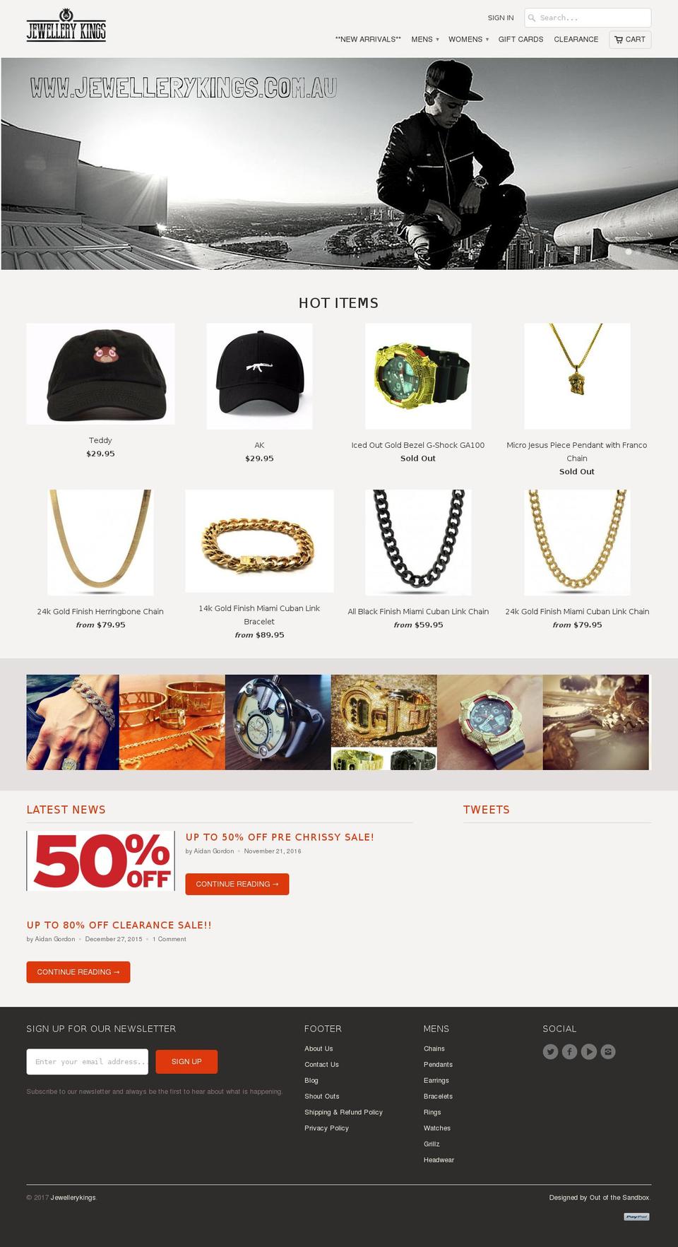 jewellerykings.com.au shopify website screenshot