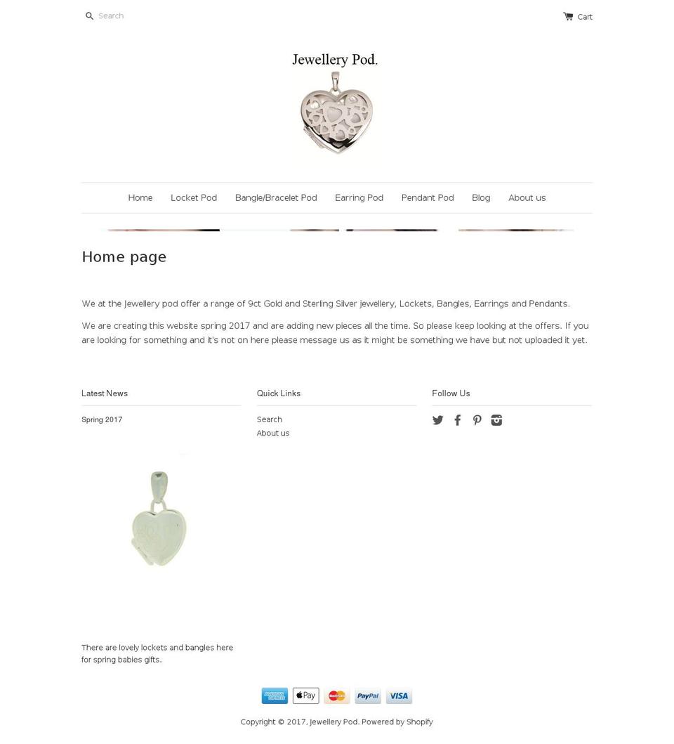 jewellerypod.com shopify website screenshot