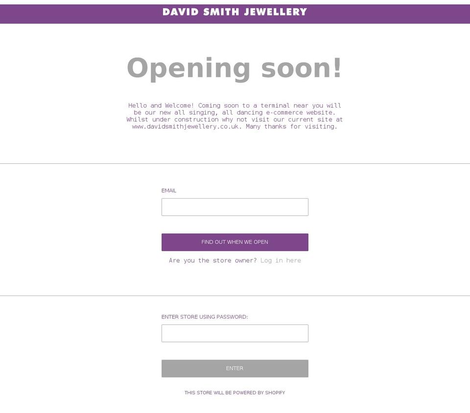 jewellerysmith.com shopify website screenshot