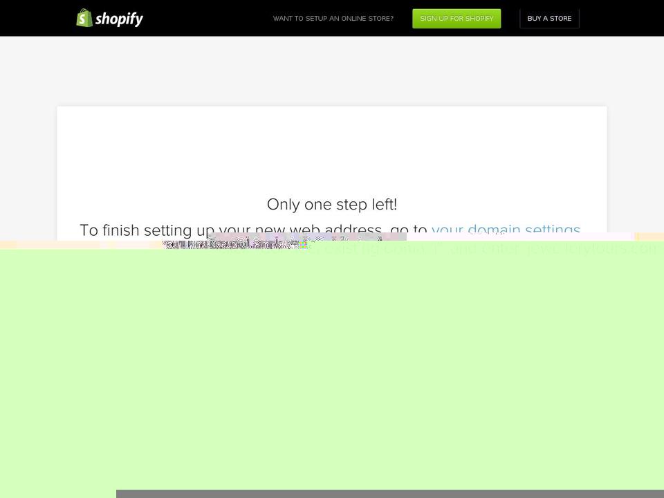 jewellerytours.com shopify website screenshot