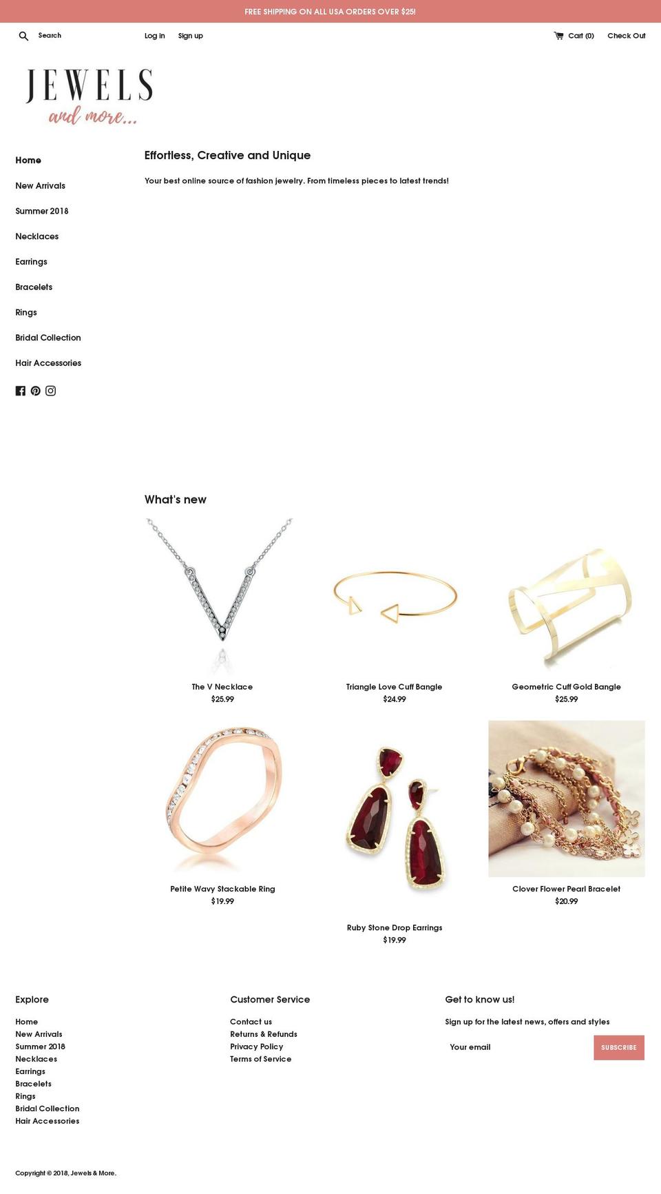 jewellsandmore.com — Shopify storefront screenshot