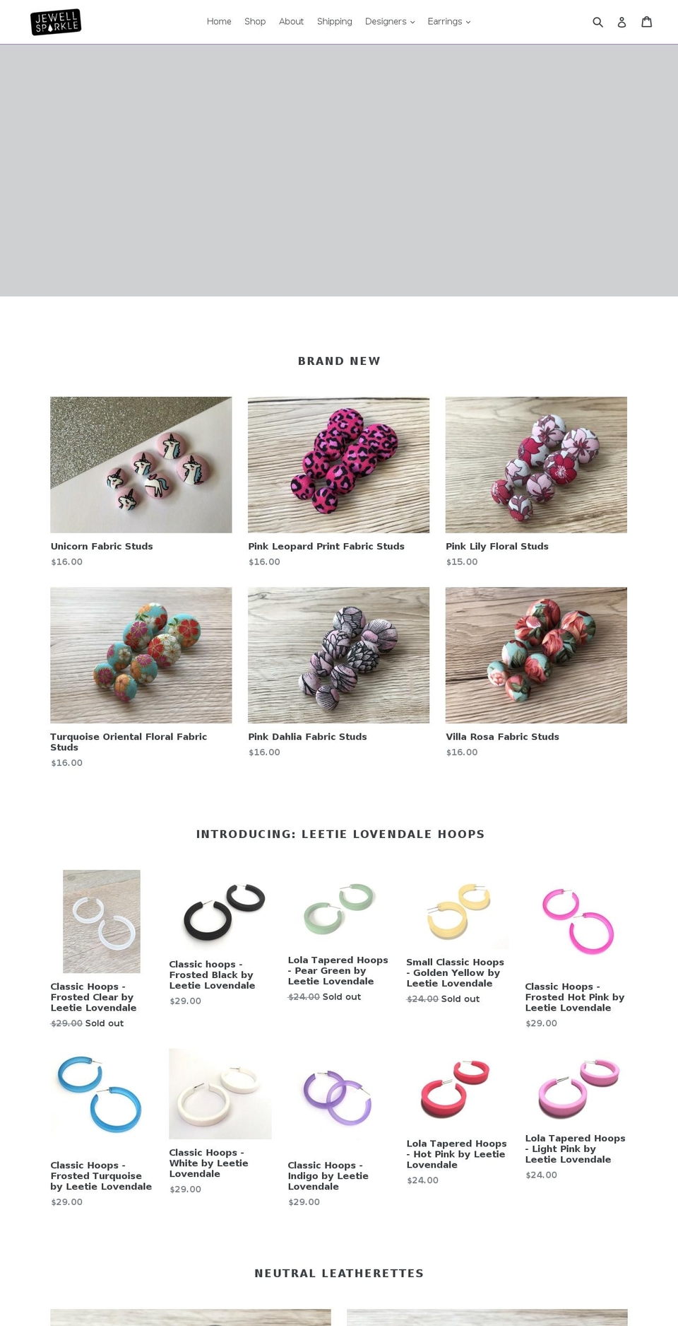 jewellsparkle.com — Shopify storefront screenshot