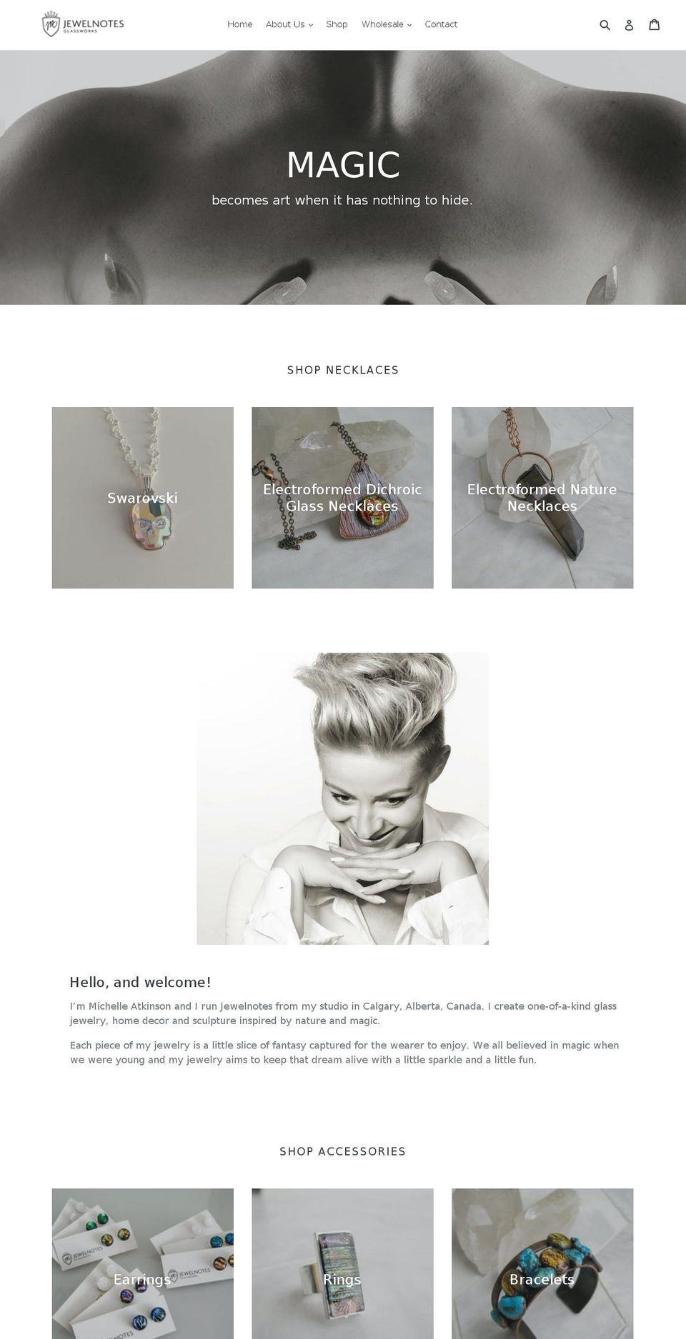 jewelnotes.ca shopify website screenshot