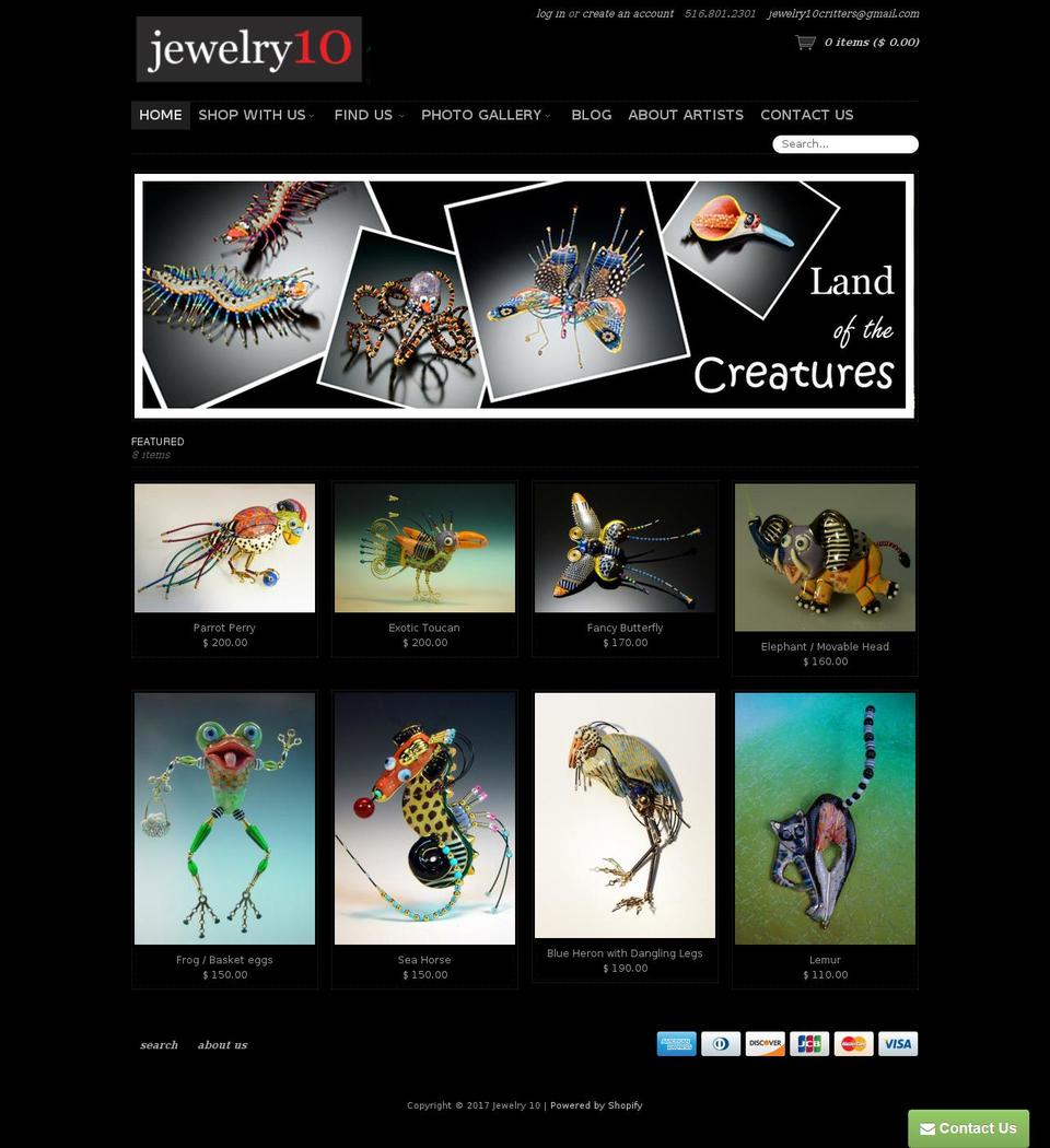 jewelry-10.com shopify website screenshot