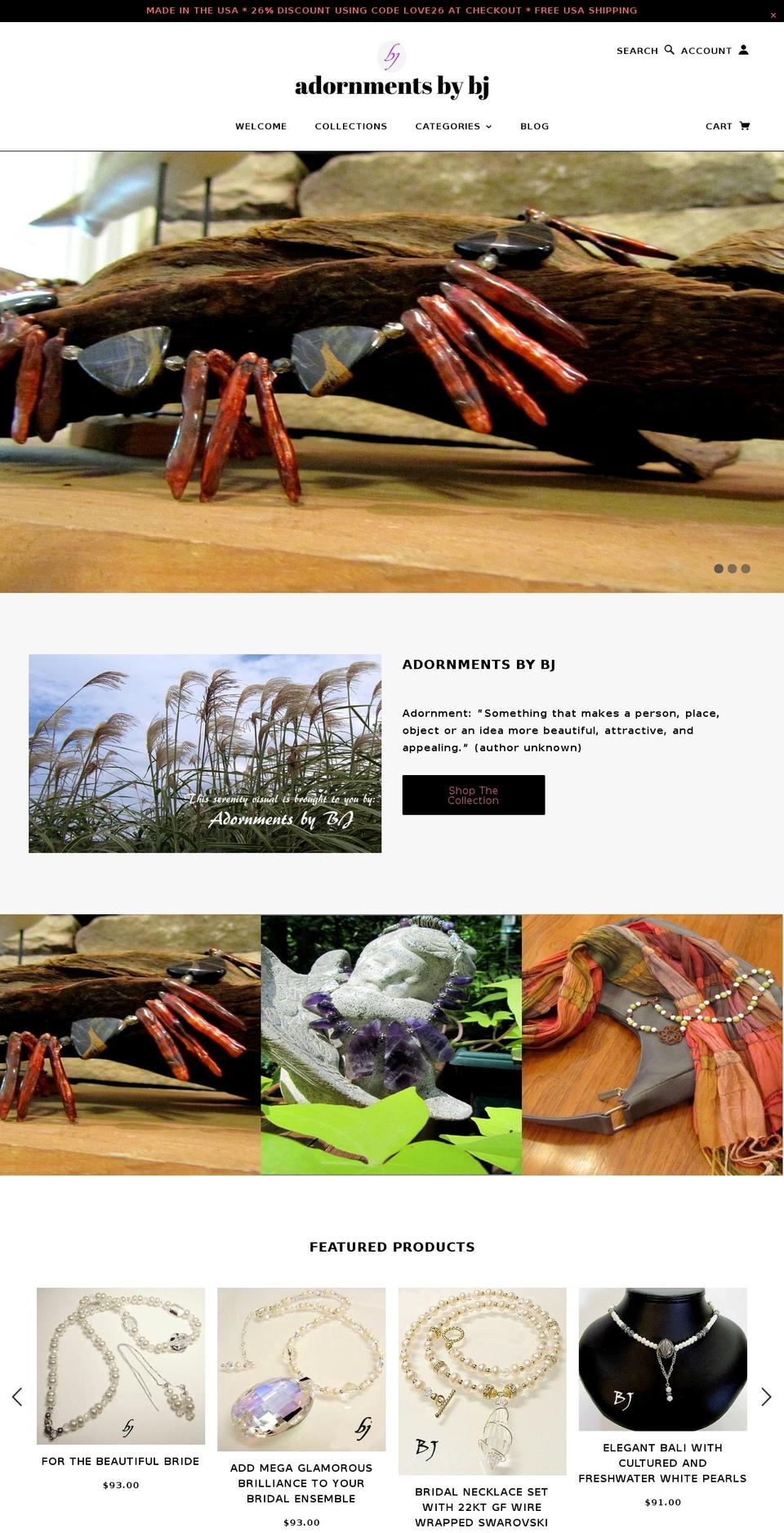 jewelry-handmadewearableart.com shopify website screenshot