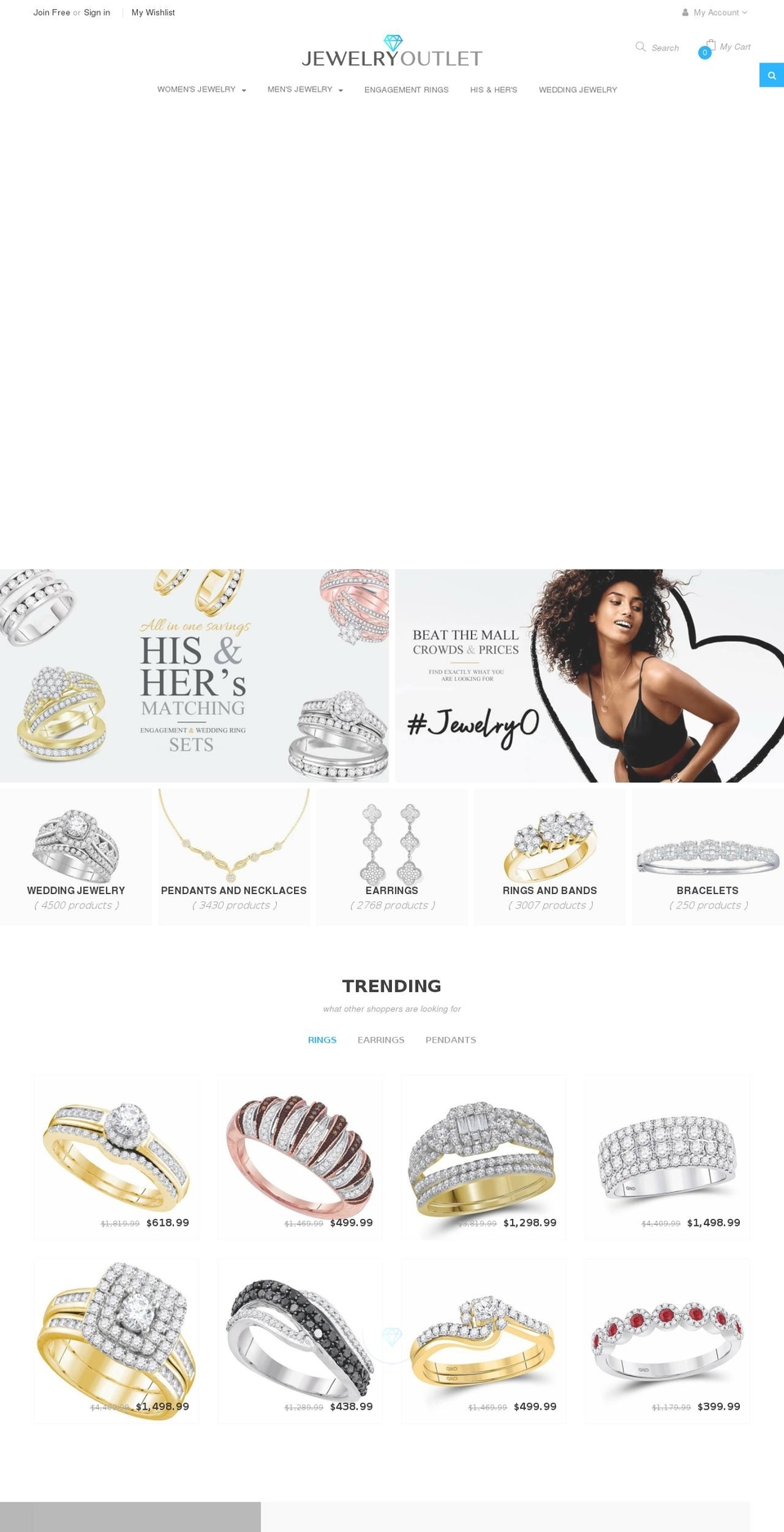 jewelry-outlet.com shopify website screenshot