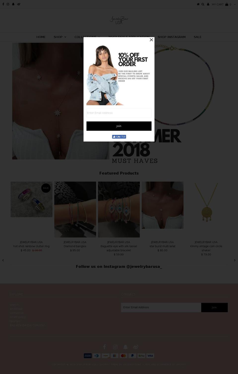 jewelrybarusa.com — Shopify storefront screenshot
