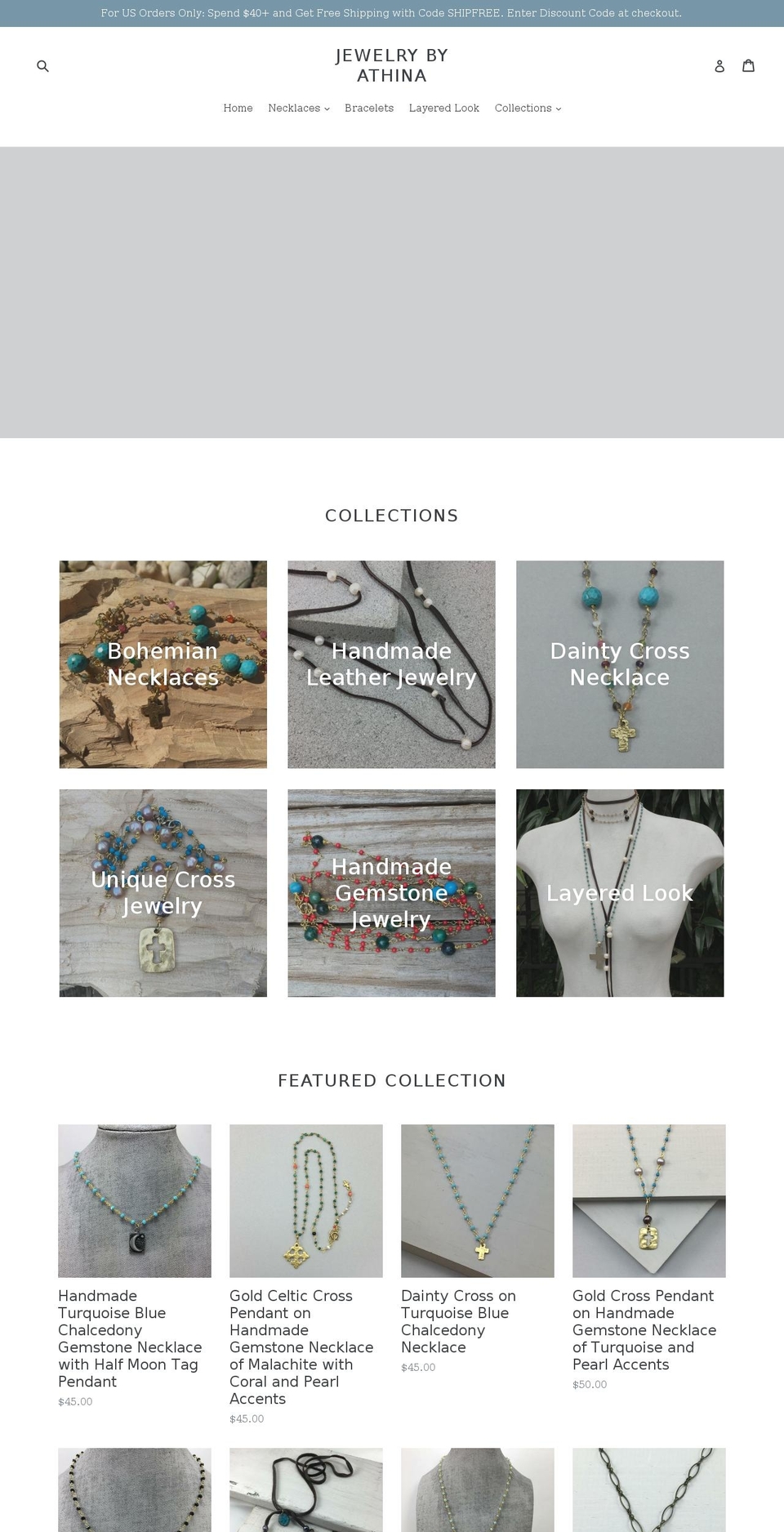 jewelrybyathina.com — Shopify storefront screenshot