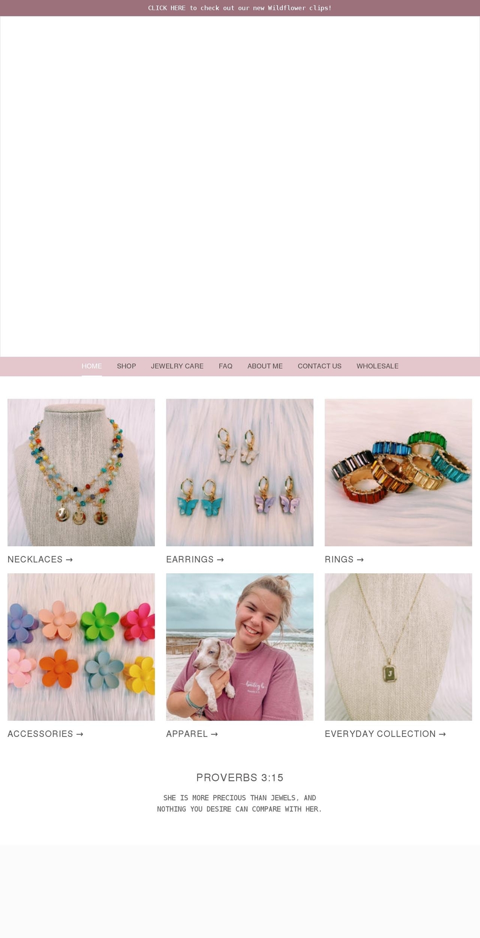 jewelrybybaileyb.com shopify website screenshot
