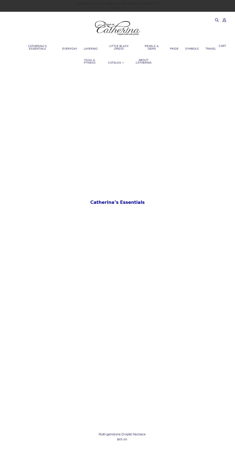 jewelrybycatherina.net shopify website screenshot