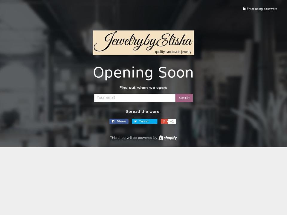 jewelrybyelisha.com shopify website screenshot