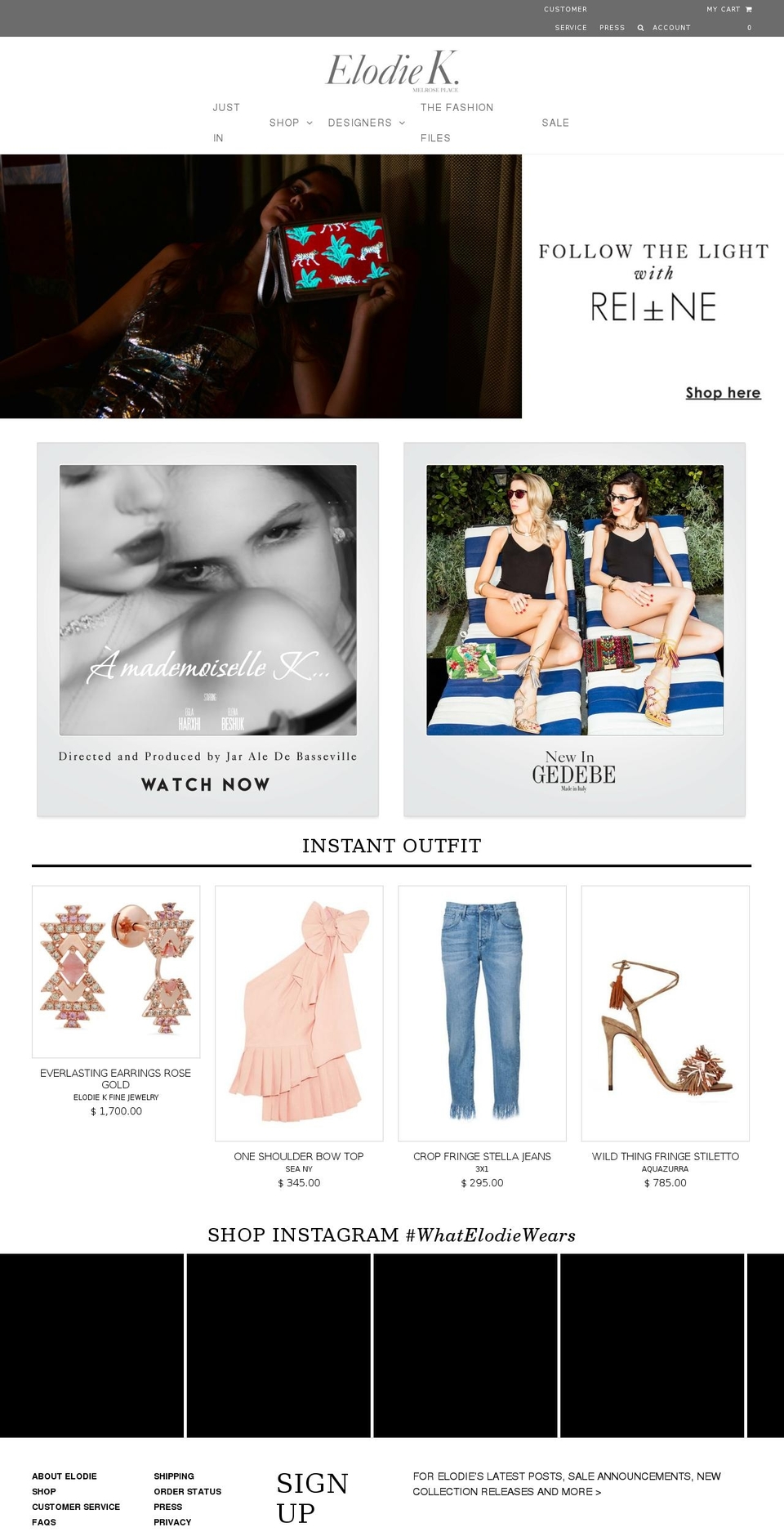 Elodie K Theme Shopify theme site example jewelrybyelodiek.net