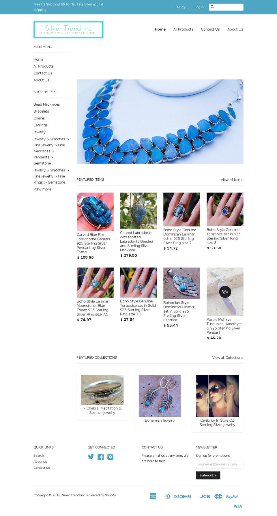 jewelrybysilvertrend.com — Shopify storefront screenshot