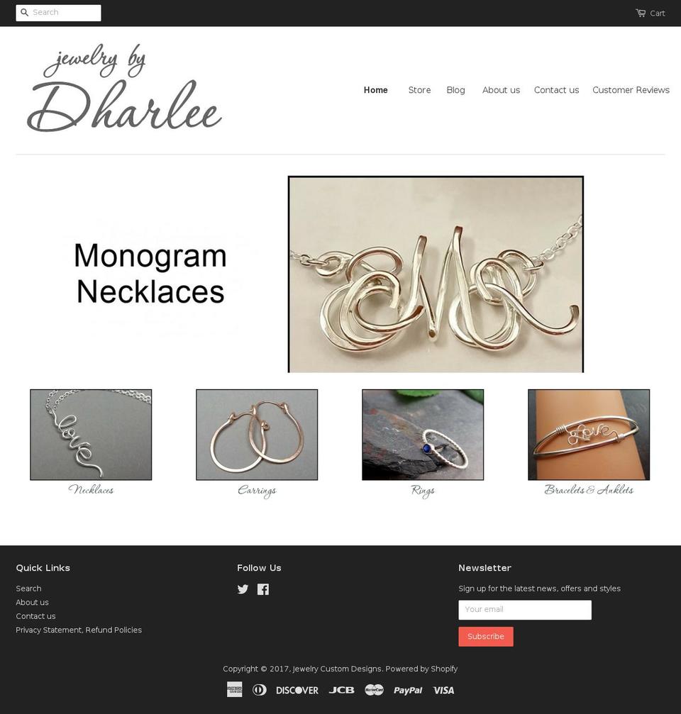 jewelrycustomdesigns.com shopify website screenshot