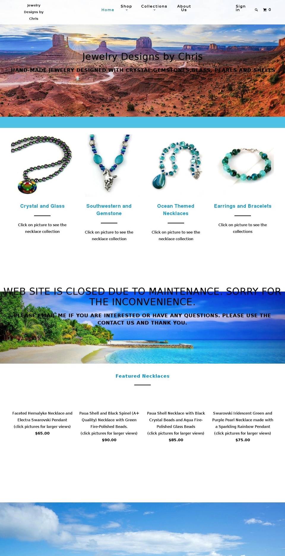 jewelrydesignsbychris.com — Shopify storefront screenshot