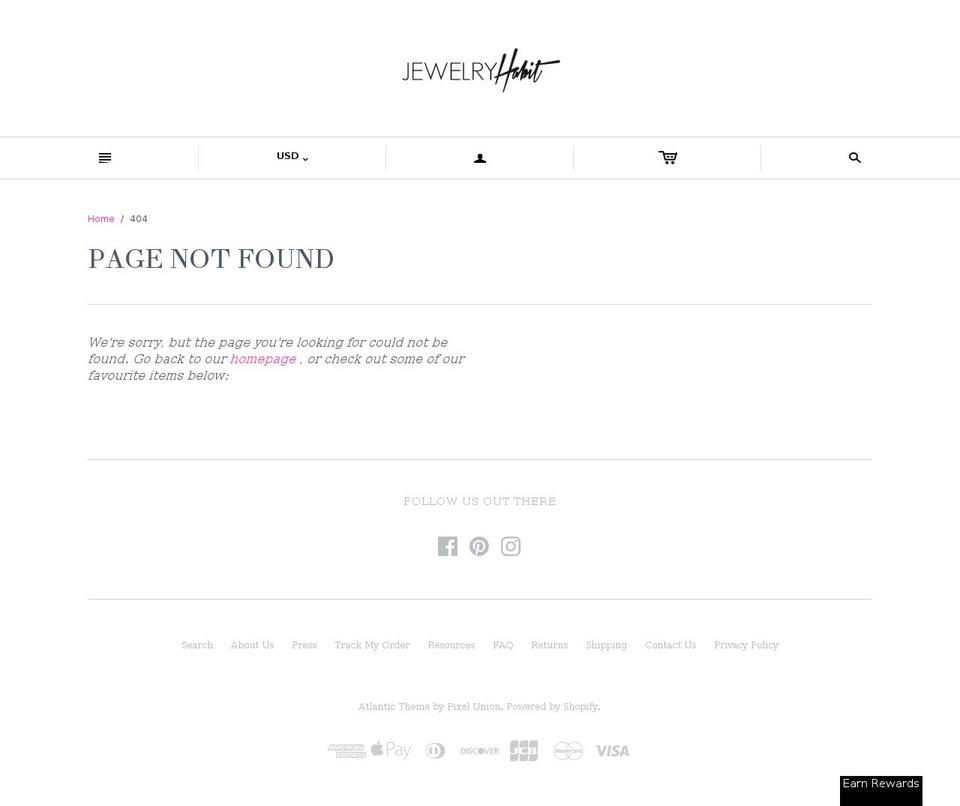jewelrydose.com shopify website screenshot