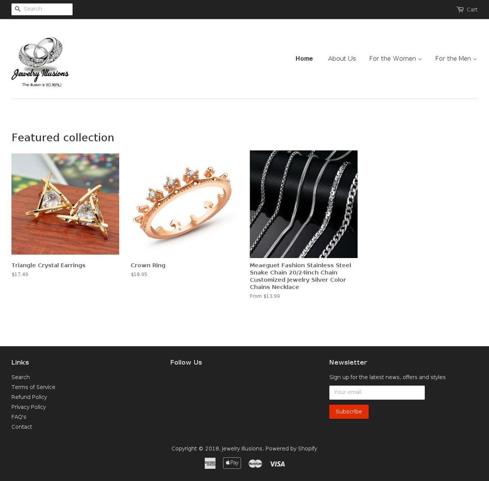 jewelryillusions.com — Shopify storefront screenshot