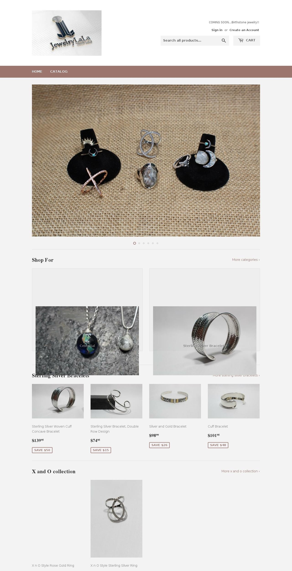 jewelrylala.com — Shopify storefront screenshot