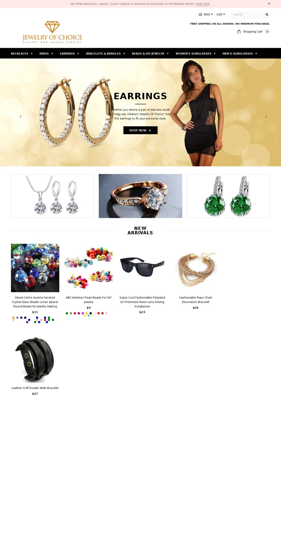 jewelryofchoice.com — Shopify storefront screenshot