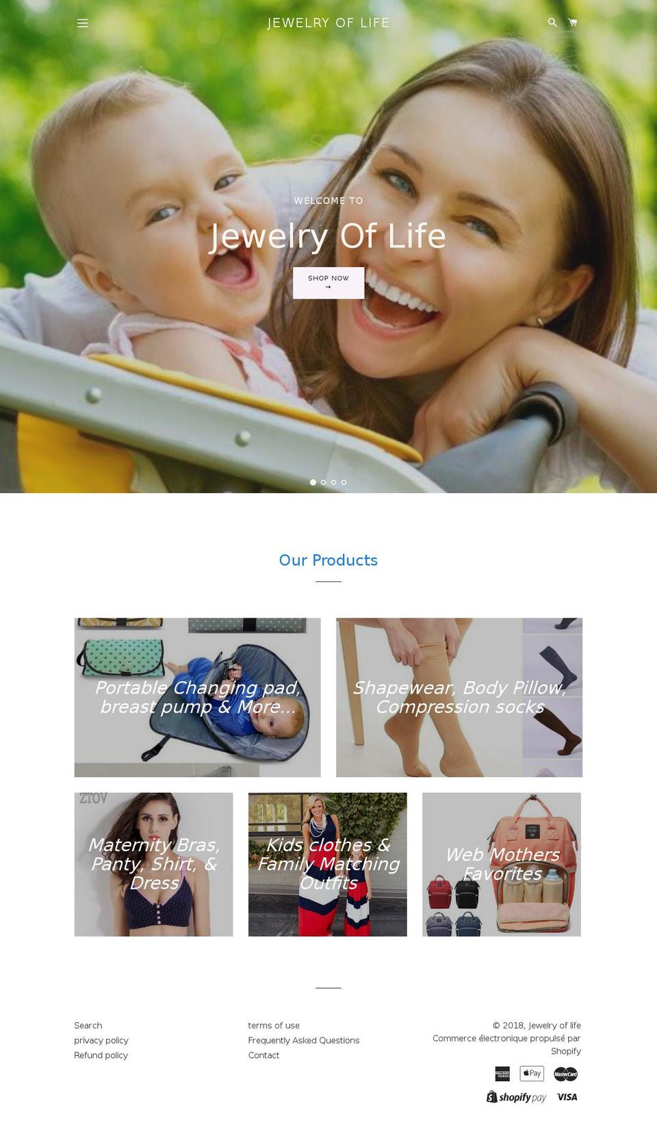 jewelryoflife.com — Shopify storefront screenshot