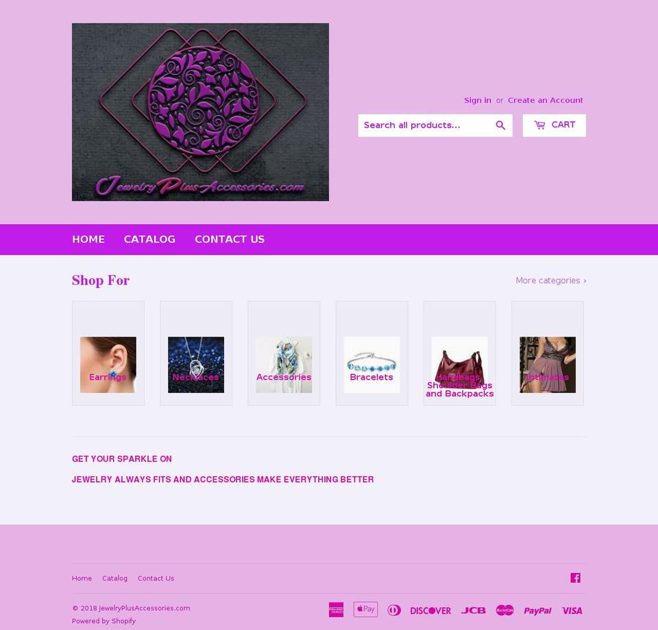 jewelryplusaccessories.com — Shopify storefront screenshot