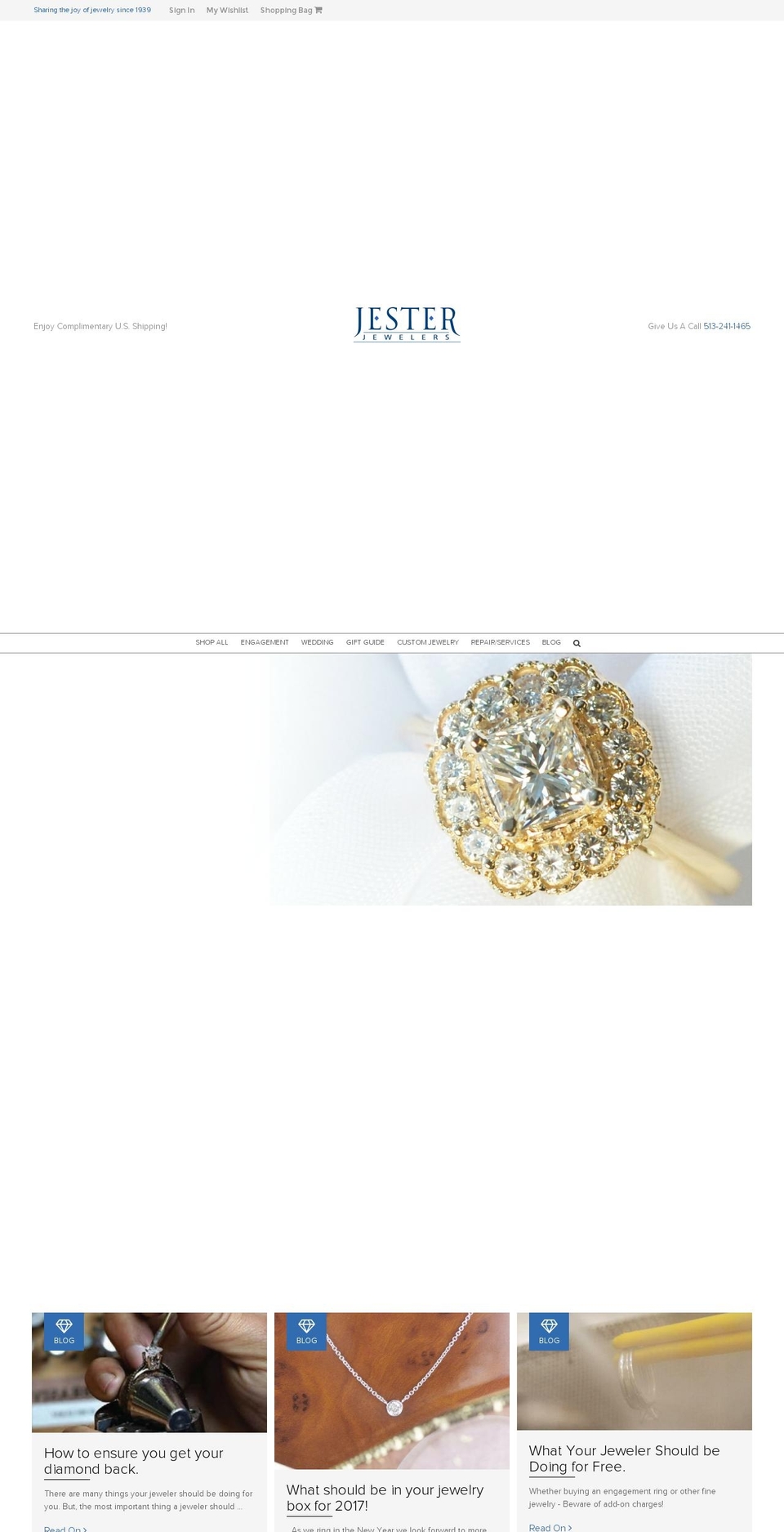 JesterJewelers Shopify theme site example jewelryrepaircincinnati.com