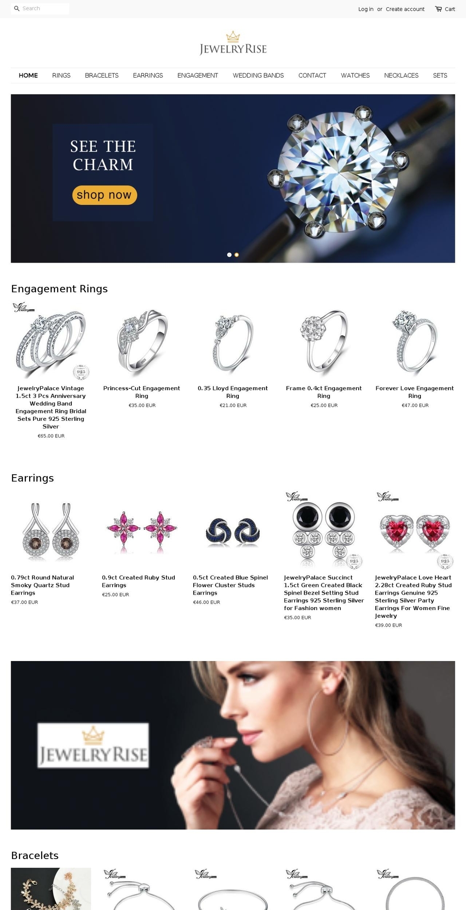 jewelryrise.com — Shopify storefront screenshot