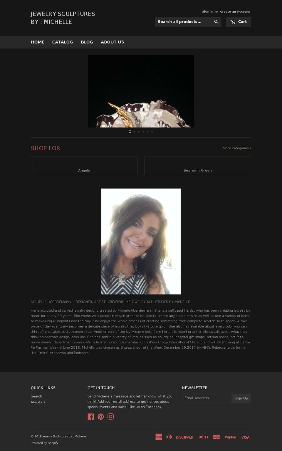 jewelrysculpturesbymichelle.com — Shopify storefront screenshot
