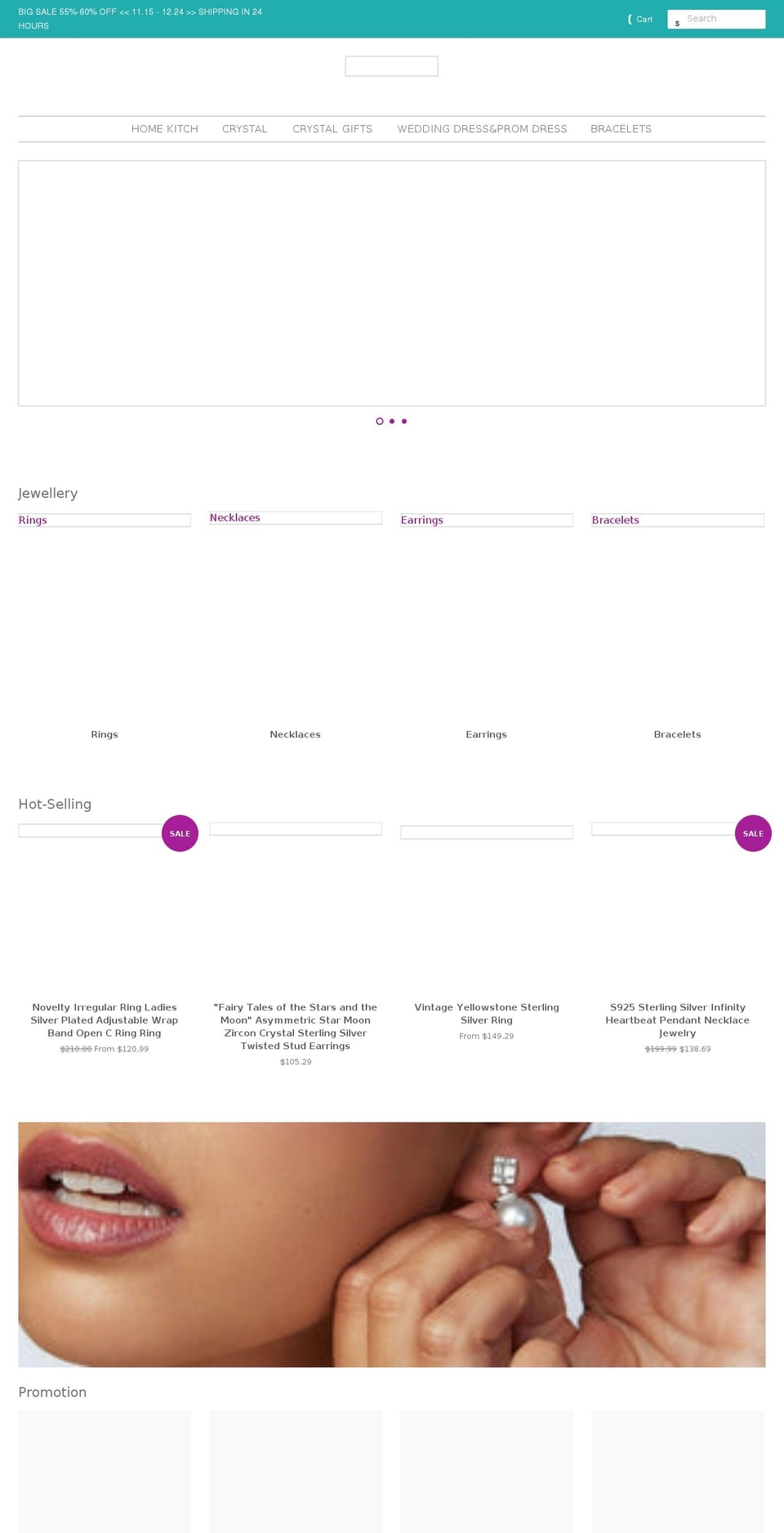 jewelryshiny.com shopify website screenshot