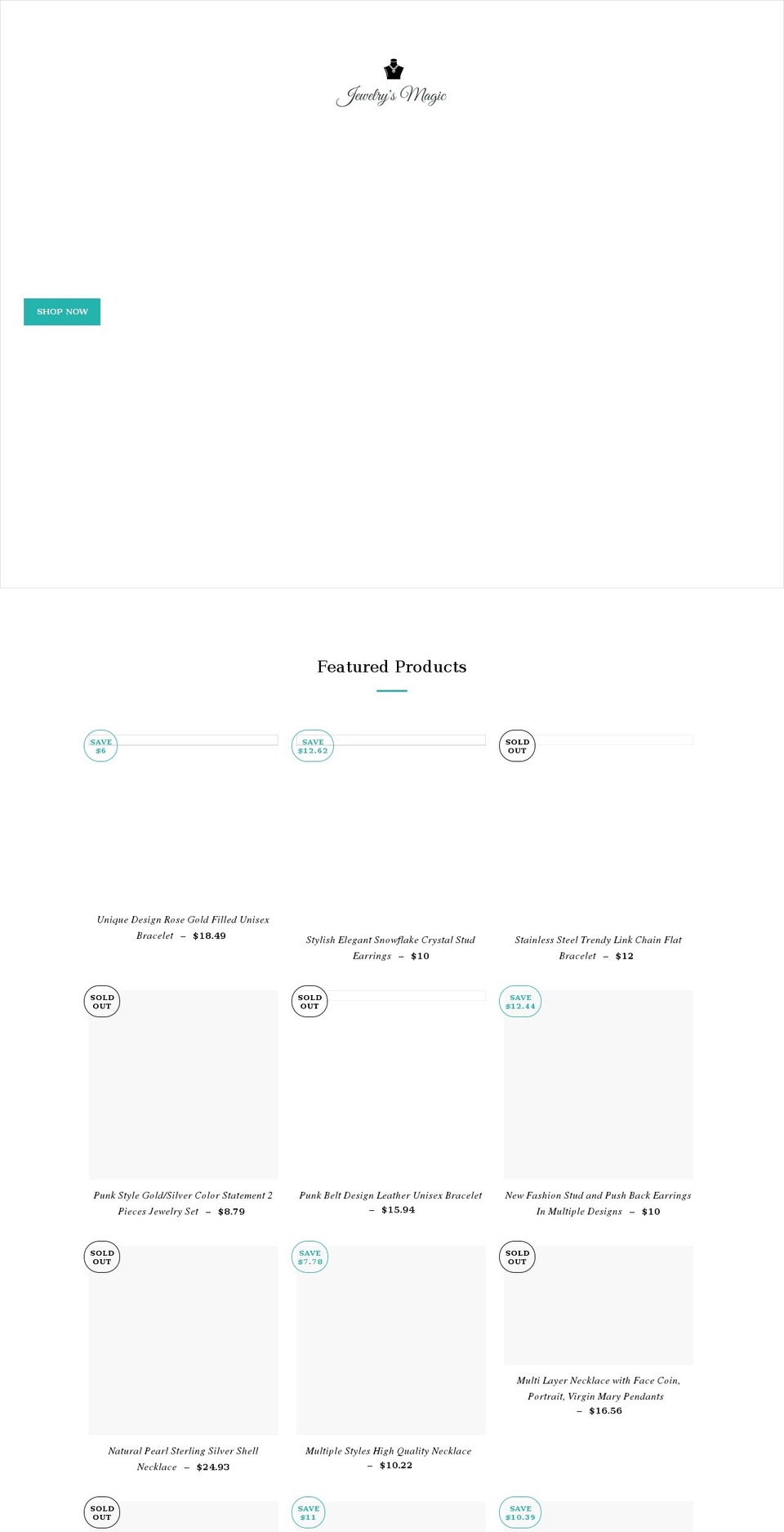 jewelrysmagic.com shopify website screenshot