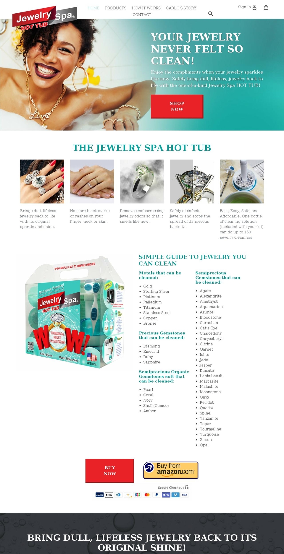 jewelryspahottub.com shopify website screenshot