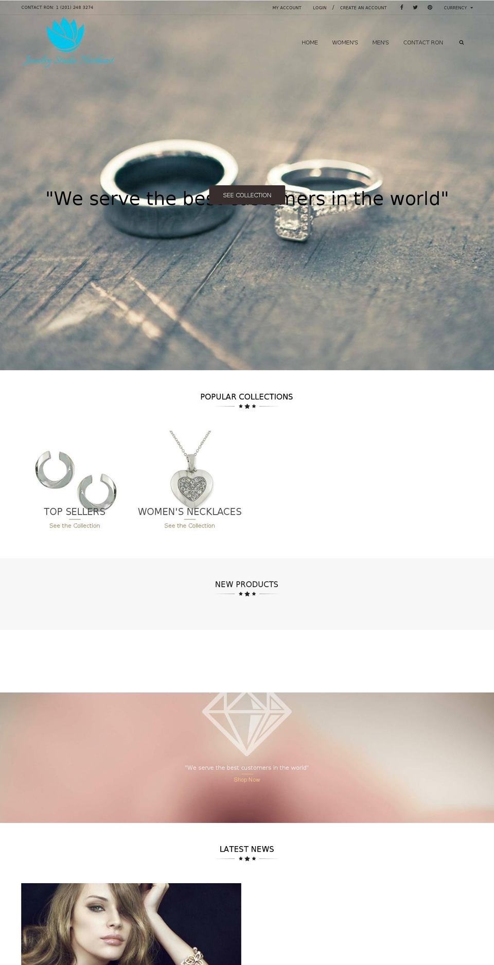 jewelrystudionortheast.com — Shopify storefront screenshot