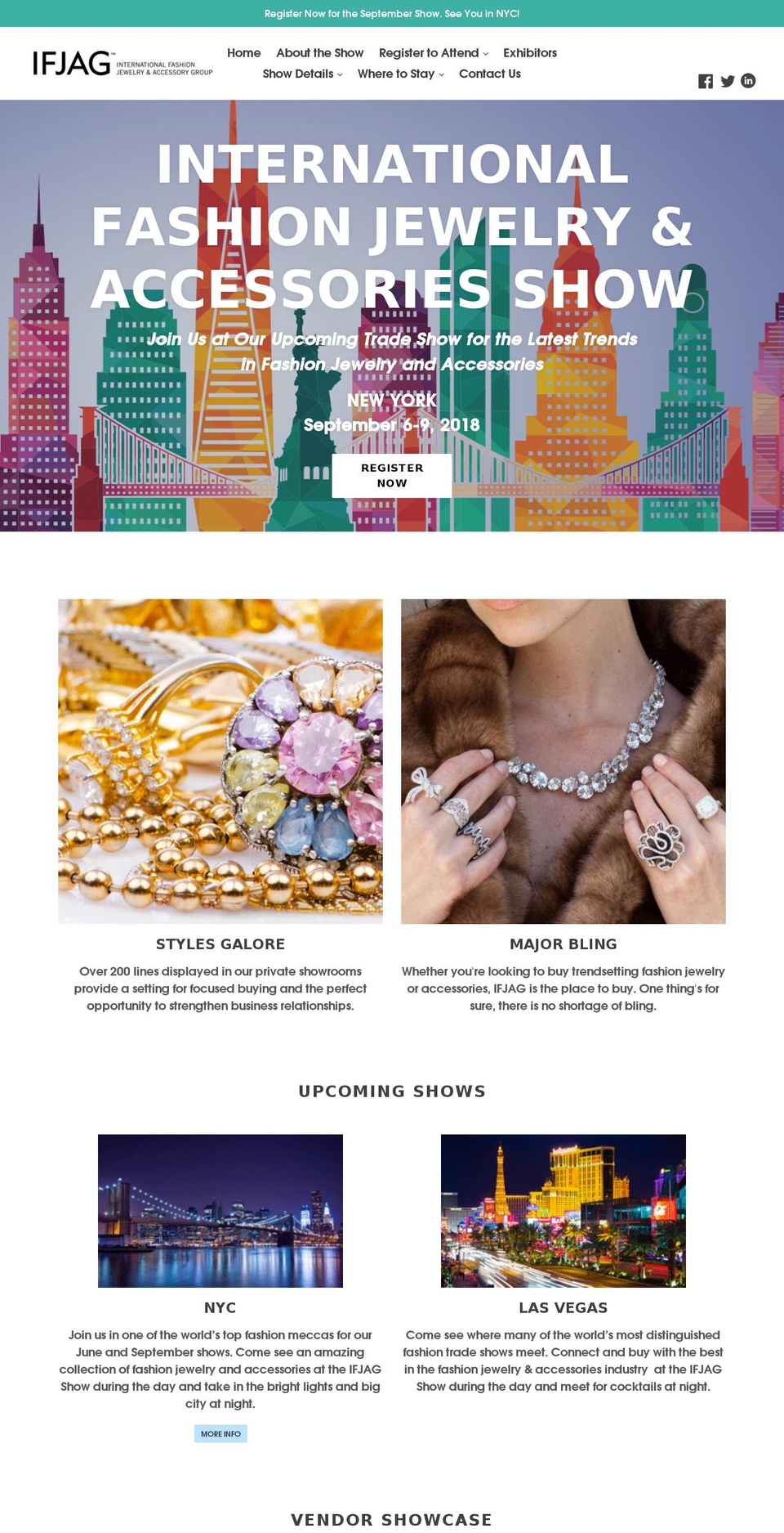 jewelrytradeshows.com — Shopify storefront screenshot