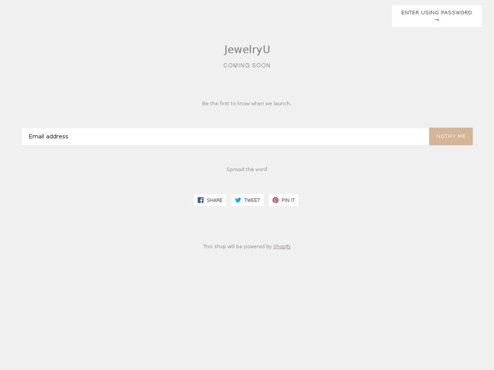 jewelryu.com shopify website screenshot