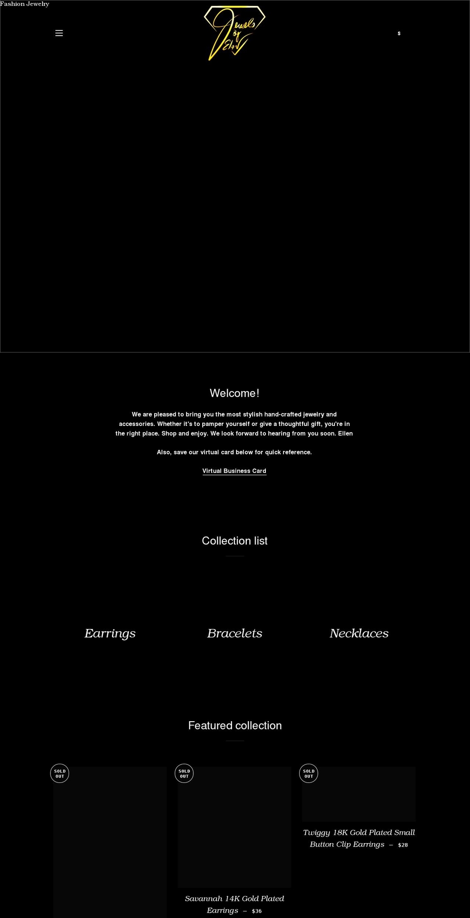 jewelsbyelan.com shopify website screenshot