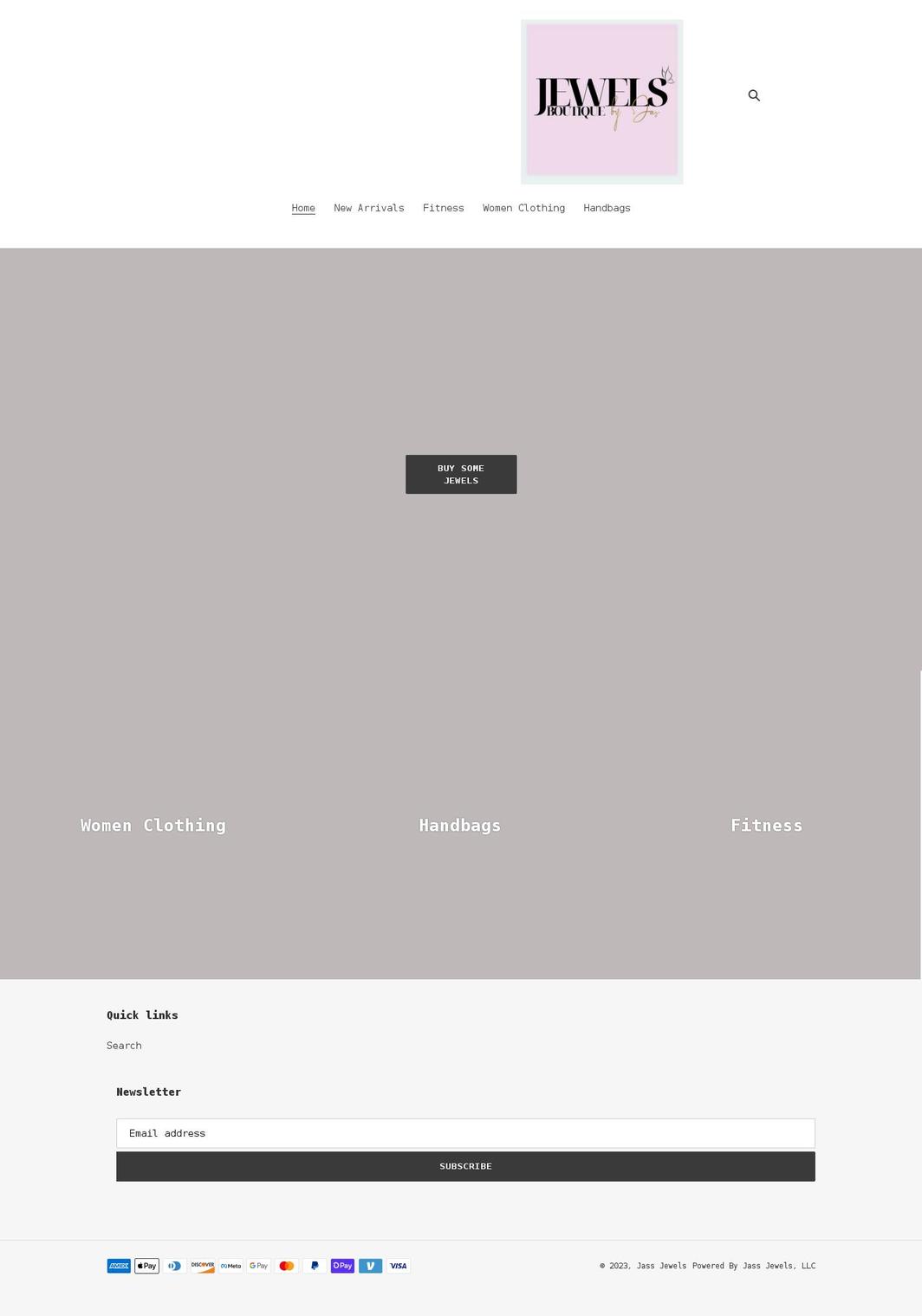 jewelsbyjass.com shopify website screenshot