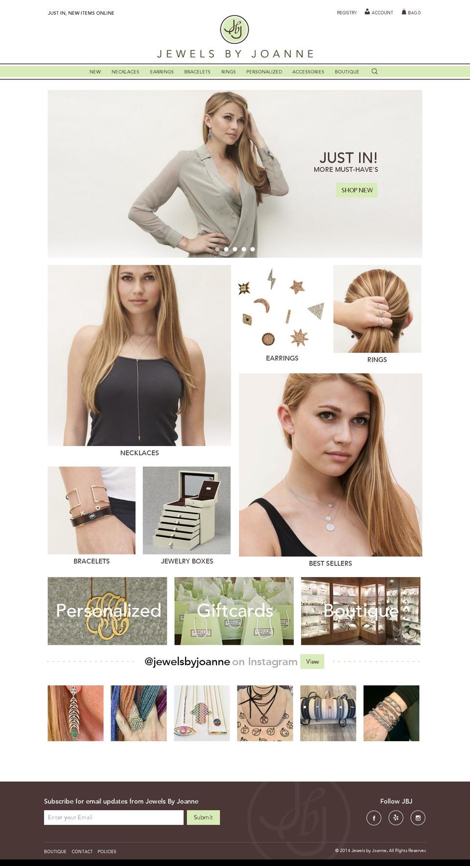 jewelsbyjoanne.com shopify website screenshot