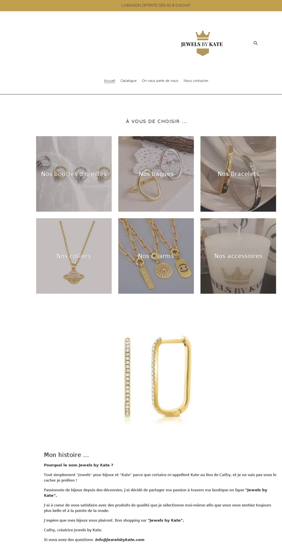 jewelsbykate.com shopify website screenshot