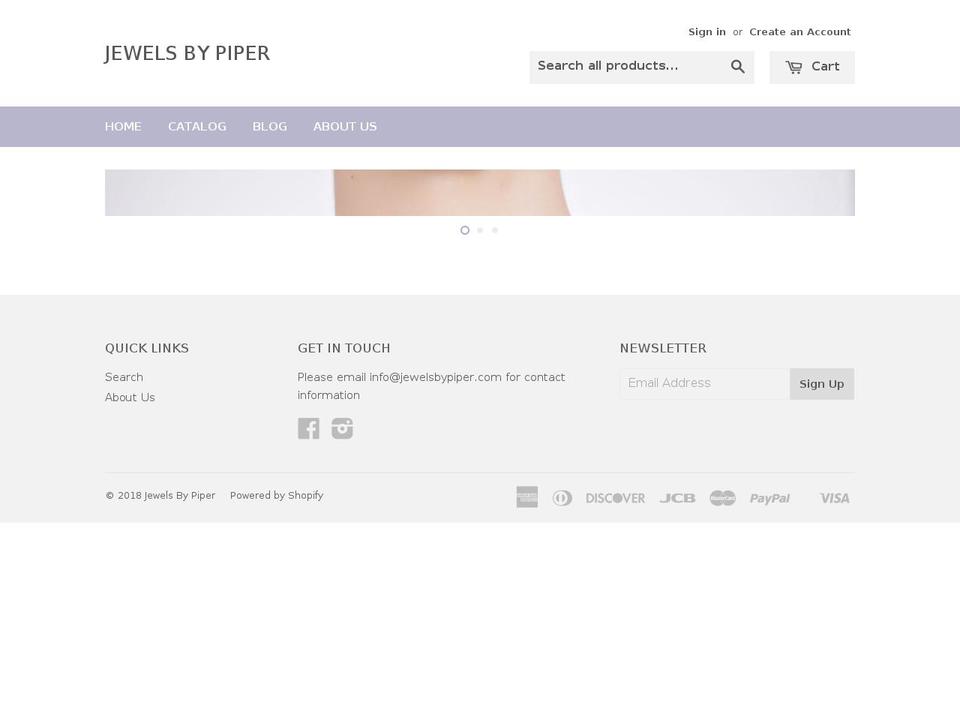 jewelsbypiper.com shopify website screenshot