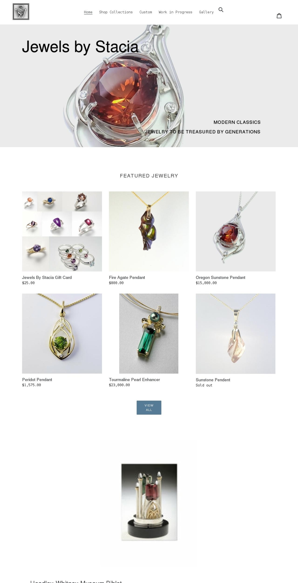 jewelsbystacia.com shopify website screenshot