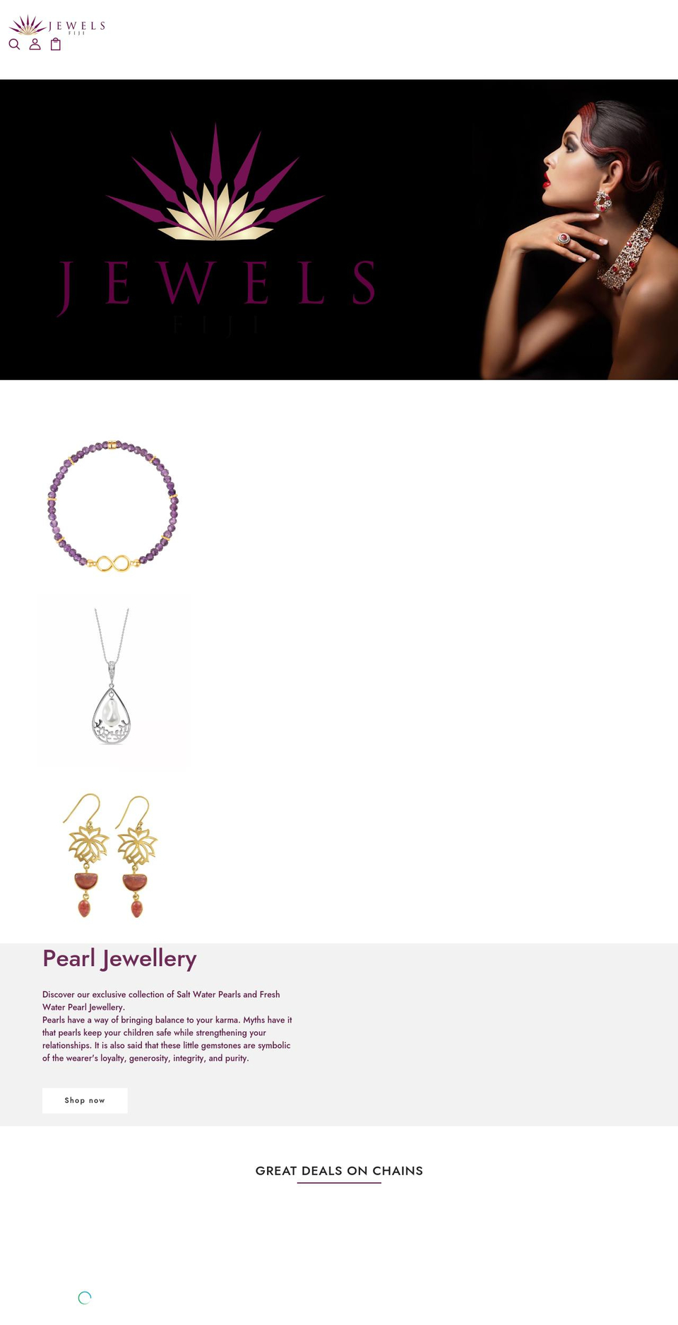 jewelsfiji.com shopify website screenshot