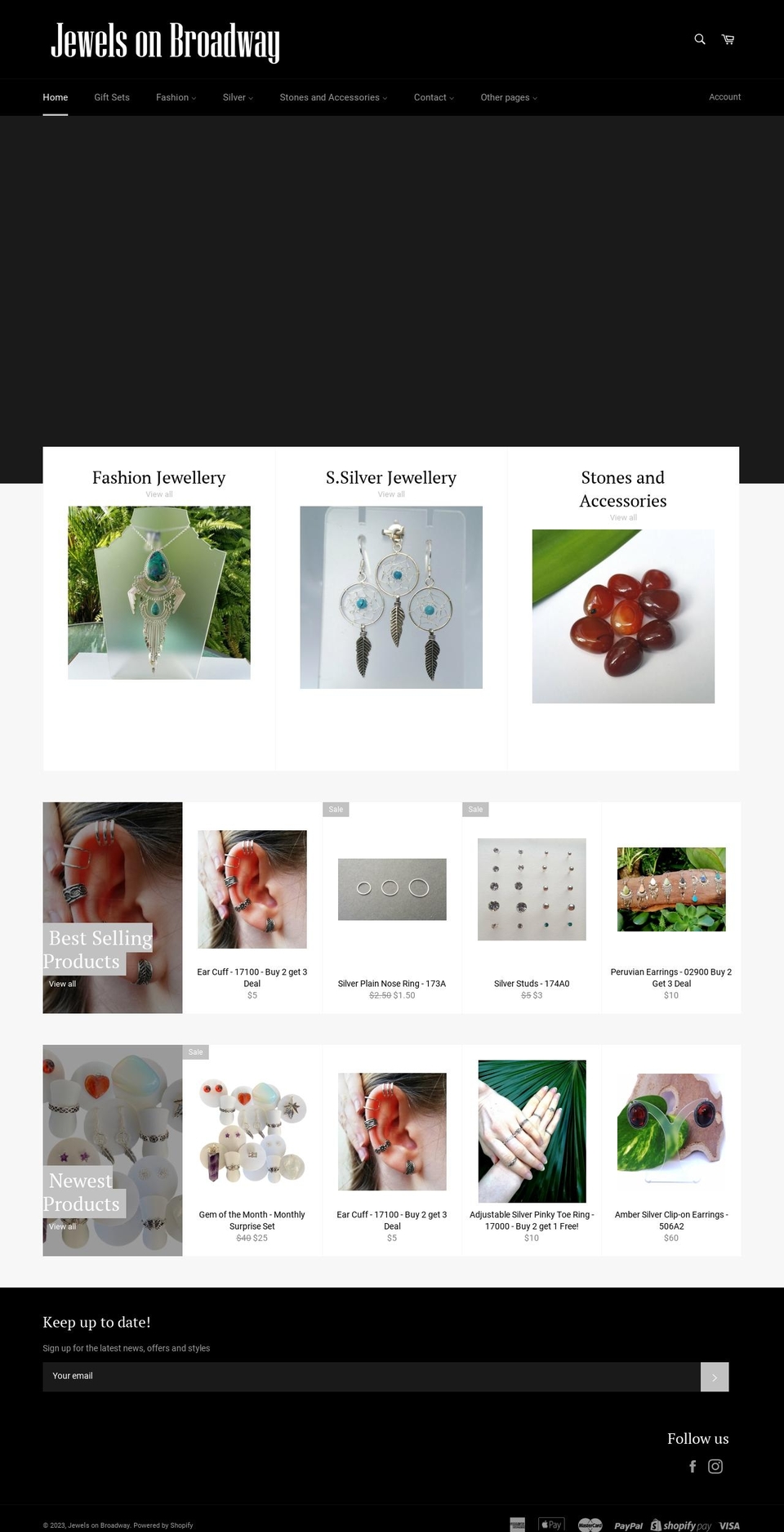 jewelsonbroadway.com.au shopify website screenshot